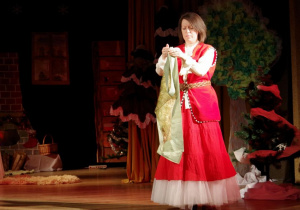 Pani Ania w roli żony Świętego Mikołaja.